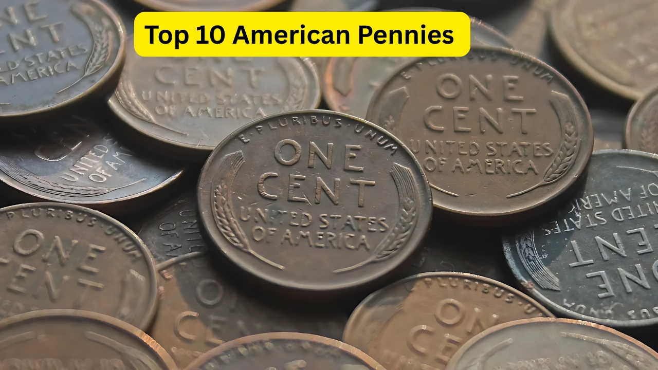 10 American Pennies